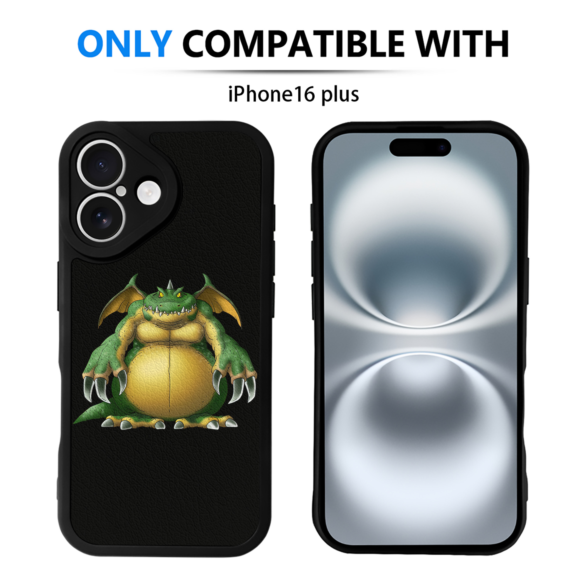 （画像用） ドラゴンクエスト Doragon Kuesuto Dragon Quest 【iPhone 16シリーズ対応】シリコンスマホケース（レザー調） 材質：シリコン